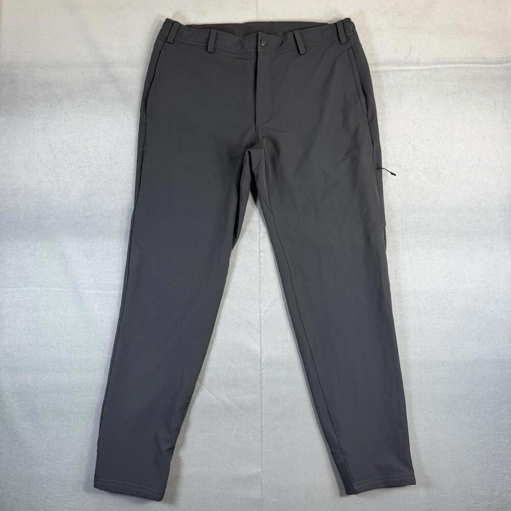 Mack Weldon Radius Flex Jogger Pants Mens Large Gray Tech Stretch Athletic Zip